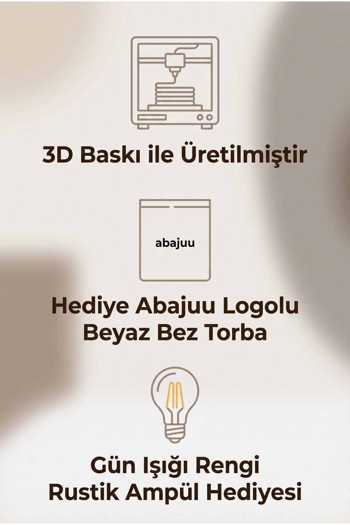 Kony Modern Dekoratif Masa Lambası Abajur - Minimalist Komodin ve Yatak Odası Aydınlatması [Led Ampül Hediye] - Pembe